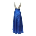 thumbnail image 6 of Rigardu Women Sleeveless V Neck Wedding Dress Elegant Party Evening Slim Maxi Dresses Blue + M, 6 of 6
