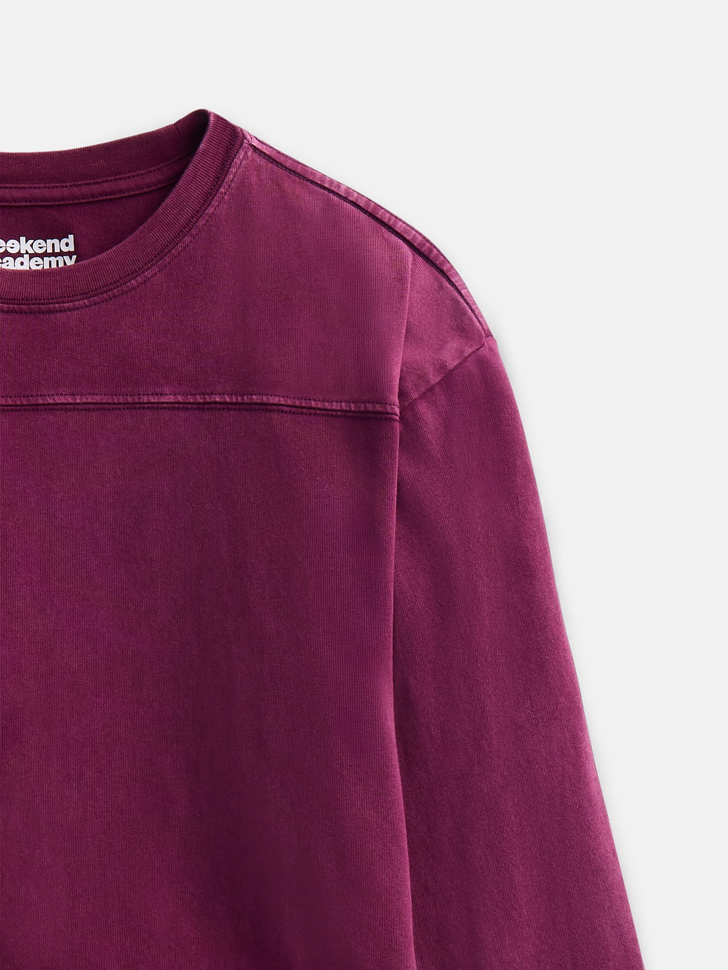 Weekend Academy Boys Football Yoke Tee with Long Sleeves, Sizes XS-XXL