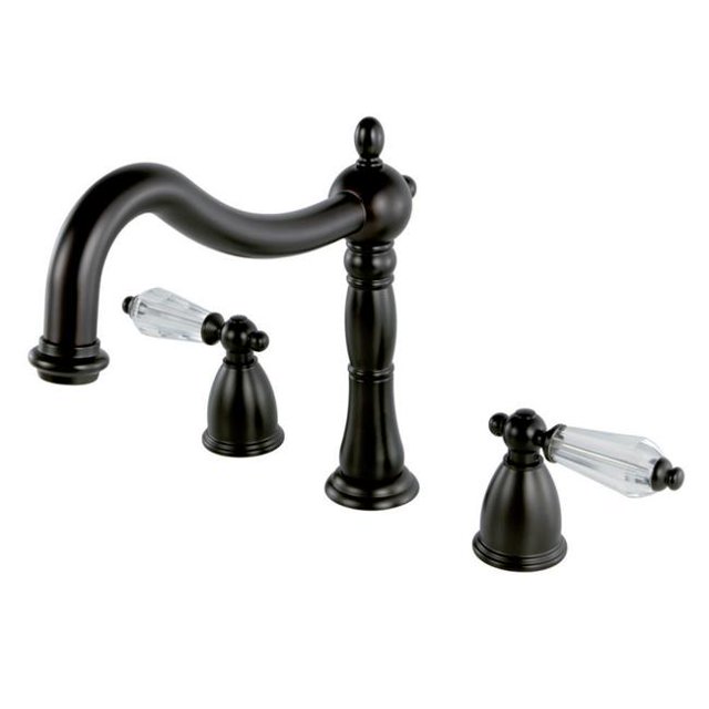 Roman Tub Filler with Cross Handle, Oil Rubbed Bronze