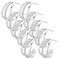 thumbnail image 1 of Pendientes con 3 Ring01 5Pzas Arco Plata Metal/Circón., 1 of 2