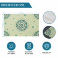 thumbnail image 6 of Green Floral Placemats Set of 6, round Floral Ethnic Abstract Patterned Placemats for Dining Table, Place Mats for Kitchen Tabletop, Waterproof Wipeable Dining Table Mats Set, 6 of 9