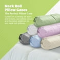 thumbnail image 4 of Neck Roll Pillowcase ( 5x14 ) - Enclosed Sleeve Style - Wheat Dreamz - Pink Sateen 300 Thread Count - Made in USA, 4 of 9