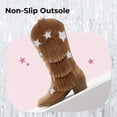 thumbnail image 6 of PATPAT Girls Western Cowgirl Boots Pointed Toe with Star Detail Tassel Fringe Vintage Platform Shoes, 6 of 9
