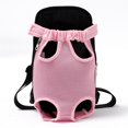thumbnail image 2 of Portador portátil para perros y gatos para exteriores, mochila frontal transpirable con patas hacia afuera, bolsa de viaje (rosa-xl), 2 of 2