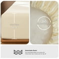 thumbnail image 4 of MooMee 100% Washed Cotton Fitted Sheet King Linen Like Textured Extra-Deep Pocket Breathable Soft (Cream White), 4 of 7