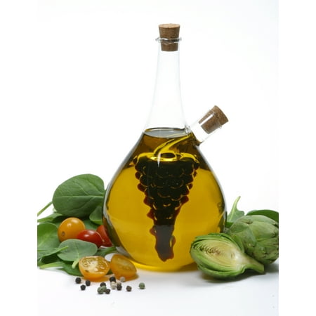 Norpro Hand-Blown Glass Olive Oil Vinegar Cruet 8