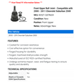 thumbnail image 2 of Front Upper Ball Joint - Compatible with 2000 - 2011 Chevy Suburban 2500 2001 2002 2003 2004 2005 2006 2007 2008 2009 2010, 2 of 2
