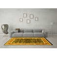 thumbnail image 3 of Ahgly Company Machine Washable Indoor Rectangle Oriental Yellow Industrial Area Rugs, 7' x 9', 3 of 4