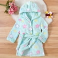 thumbnail image 2 of MUXiin Boys Robe Kids Hooded Bathrobe Plush Soft Fuzzy Bathrobe for Children 1-8 Years, 2 of 9