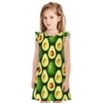 thumbnail image 1 of Vsdgher Chemises de Nuit Avocat pour Filles Manches Courtes à Volants Robe de Nuit Pyjama pour Fête Pyjama-TG, 1 of 6