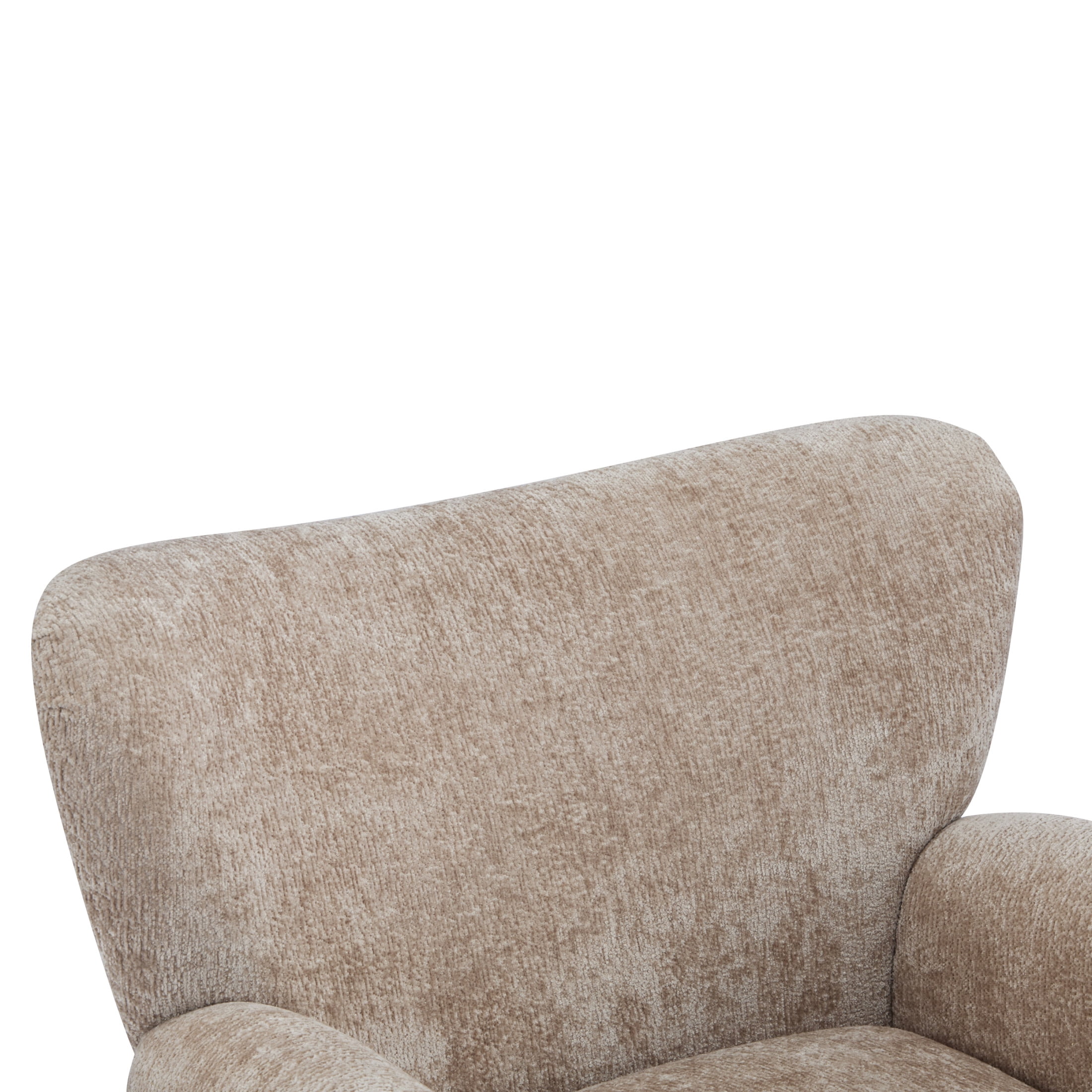 Christopher Knight Home Wingback Chair, Chenille Upholstered Accent Chair with Solid Wood Legs, Light Cinnamon