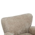 thumbnail image 6 of Christopher Knight Home Wingback Chair, Chenille Upholstered Accent Chair with Solid Wood Legs, Light Cinnamon, 6 of 9