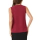 thumbnail image 3 of BLUSA SIN MANGAS DE CHIFFON ROJA V CON CUELLO EN V PARA MUJERES DE OFICINA CHIC XL, 3 of 6
