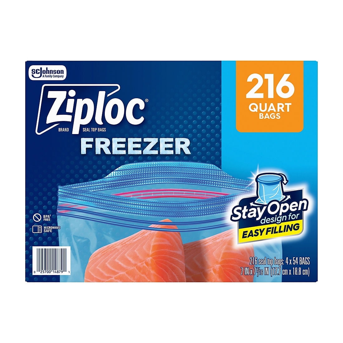 Ziploc Quart Freezer Bags - 54-Count (Pack Of 2) - Walmart.com