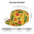 thumbnail image 6 of Uemuo Colorful Vegetables Pattern Women's Baseball Cap,Straight Brim Hat,Golf Dad Hat,Travel Hat,Sun Protection Cap,Everyday Accessory, 6 of 9