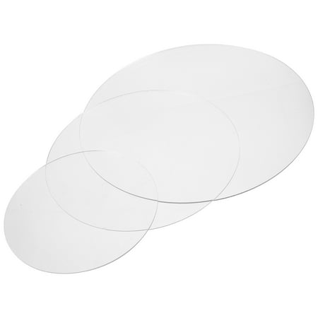 

HOMEMAXS 3pcs Acrylic Round Cake Disk Cake Discs Circle Base Boards Display Board