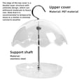 thumbnail image 7 of Umbrella Bird Feeder--Transparent Acrylic Outdoor Hanging Feeder with Metal Hook, Rain & Sun Shield, 360° Open Feeding Space, Easy Clean, 17.5x15x23cm, For Backyard Garden, 7 of 7