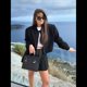 thumbnail image 5 of Chaqueta con Botones y Hombros Caídos para Mujer, Abrigo Corto y Prendas de Abrigo Negro S, 5 of 7
