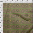 thumbnail image 2 of oneOone Polyester Lycra Fabric Leaves & Floral Block Decor Fabric Printed BTY 56 Inch Wide, 2 of 4