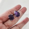thumbnail image 3 of Rough Amethyst Stud Earring, Natural Amethyst Earring, February Birthstone, Womens Earring, 925 Sterling Silver, Christmas, Thanksgiving, Mens Studs Earring, Handmade Jewelry, Raw Studs Earring, 3 of 5