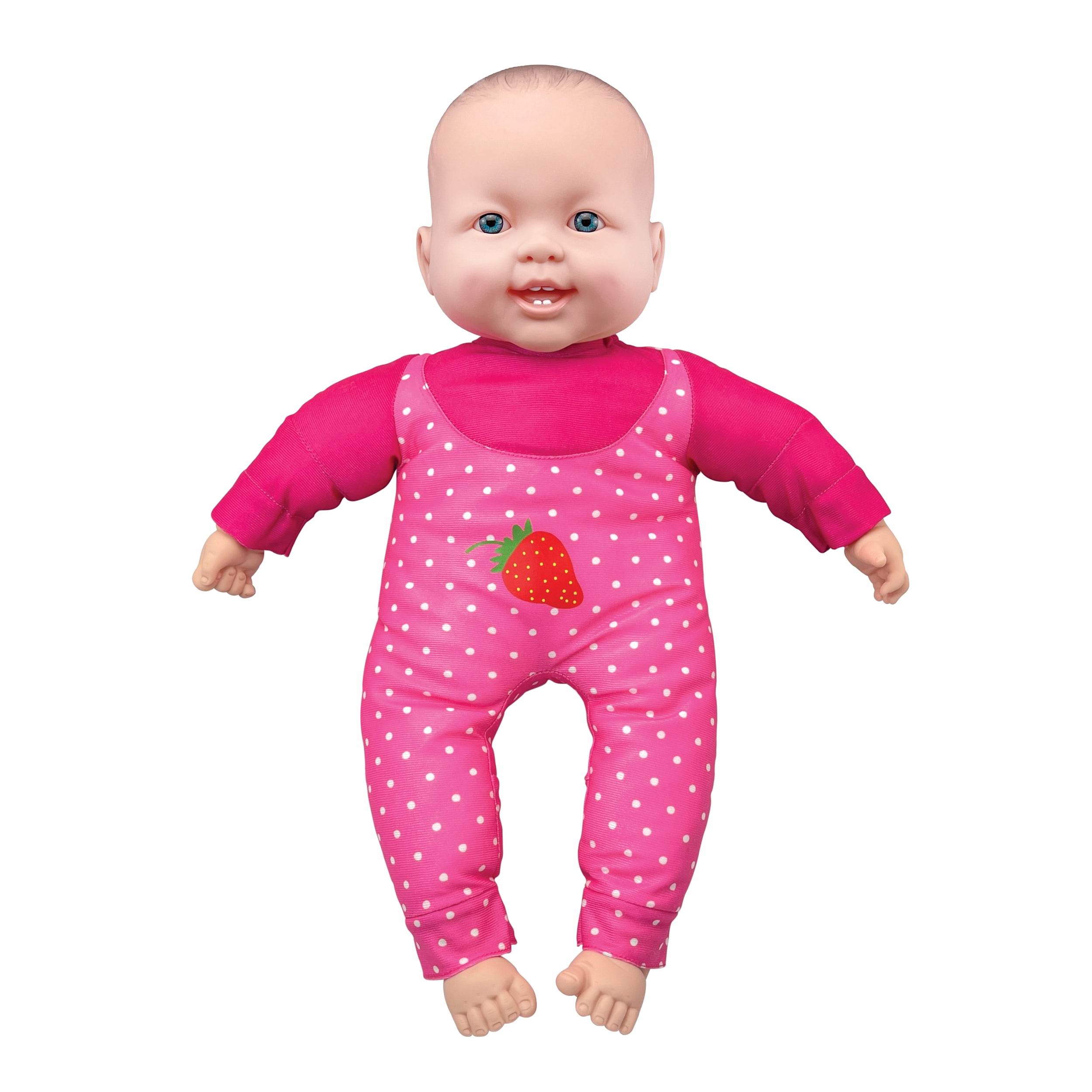 Grandex 20"H Soft Lovely Baby Doll Dressed in Pink - Recommended for Ages 2 Years and up