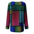 thumbnail image 5 of HAPIMO Rollbacks Womens Fall Fashion Shirts Casual Long Sleeve Trendy Geometric Tunic Tops Plus Size Crewneck Sweatshirts Teen Girls Clothes Hot Pink S, 5 of 5