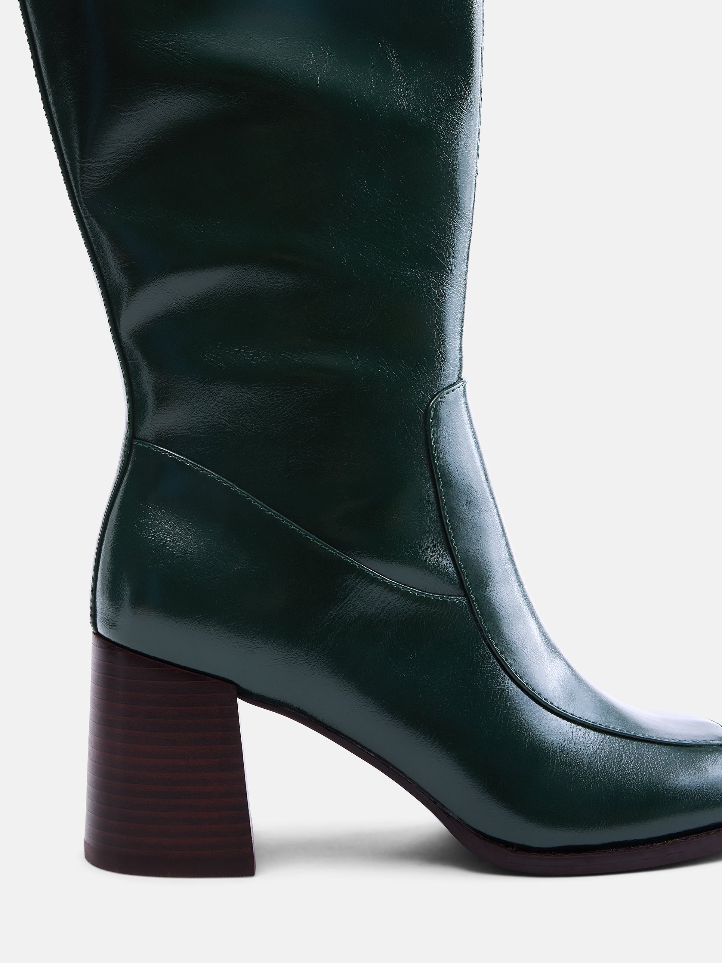 Free Assembly Women's Faux Leather Square Toe Tall Boots