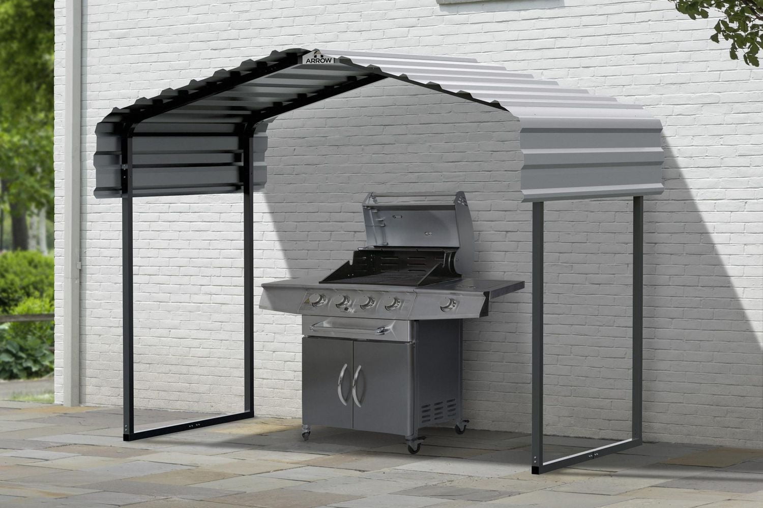 Arrow Metal Canopy 10 x 6 x 7 ft.  Charcoal
