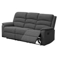 thumbnail image 5 of Poundex Manual Recliner 3 seater Sofa-Dark Gray, 5 of 9