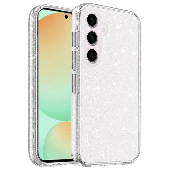 For Samsung S24 FE Glitter Ultra Thick 3mm Transparent Hybrid - Clear