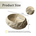 thumbnail image 2 of 18'' Irregular Oval Resin Vessel Sink - Stone Pattern Artistic Style Basin， Beige, 2 of 6