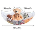 thumbnail image 5 of 70in Toy Hammock  1 in Mesh Plush Animals Triangle Net Stuffed Toys Organizer Gift for Children(1Pack,White), 5 of 6