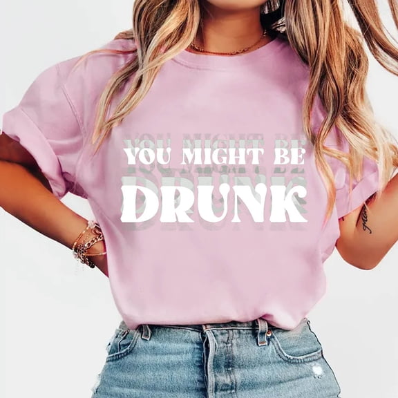 Uootdi Women's Summer T-Shirt Letter Printed Graphic Short Sleeve Humor Retro Tees Casual Loose Fitted Top Gift