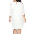 thumbnail image 2 of White Mark Women's Plus Size Cold Shoulder Short Dress, 2 of 4