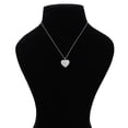 thumbnail image 2 of Vanbelle Sterling Silver Jewelry Studded Heart Necklace with Cubic Zirconia Stones and Rhodium Plated for Women, 2 of 6