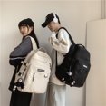 thumbnail image 4 of Large Capacity Schoolbag Female Korean Version Of High School Students Junior High School Students Shoulder Bag Multi-pocket White, 4 of 7