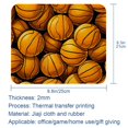 thumbnail image 5 of Basketball 8.3x9.8 Inch Square Non-Slip Rubber Bottom Mouse Pad, Desk Pad, Desk Mat - Printed Design for Office and Gaming, 5 of 6