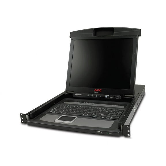 APC LCD Console - KVM console with KVM switch - 8 ports - PS/2 - 17" - rack-mountable - VGA - black - 1U - for P/N: SMTL2K2RM2UCL, SMTL2K2RM2UCLNC, SMTL3KRM2UCL, SMTL3KRM2UCLNC, SMX3000RMX93