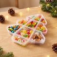 thumbnail image 7 of Christmas Tree Form Divided Snack Storage Box, Transparent Plastic Multi‑Grid Container for Candies, Reusable Case for Holiday Treats & Present Packing (Christmas Tree), 7 of 7