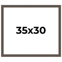 35x30 Frame Black Bamboo Solid Wood Picture Frame Width 1.5 Inches | Interior Frame Depth 0.5