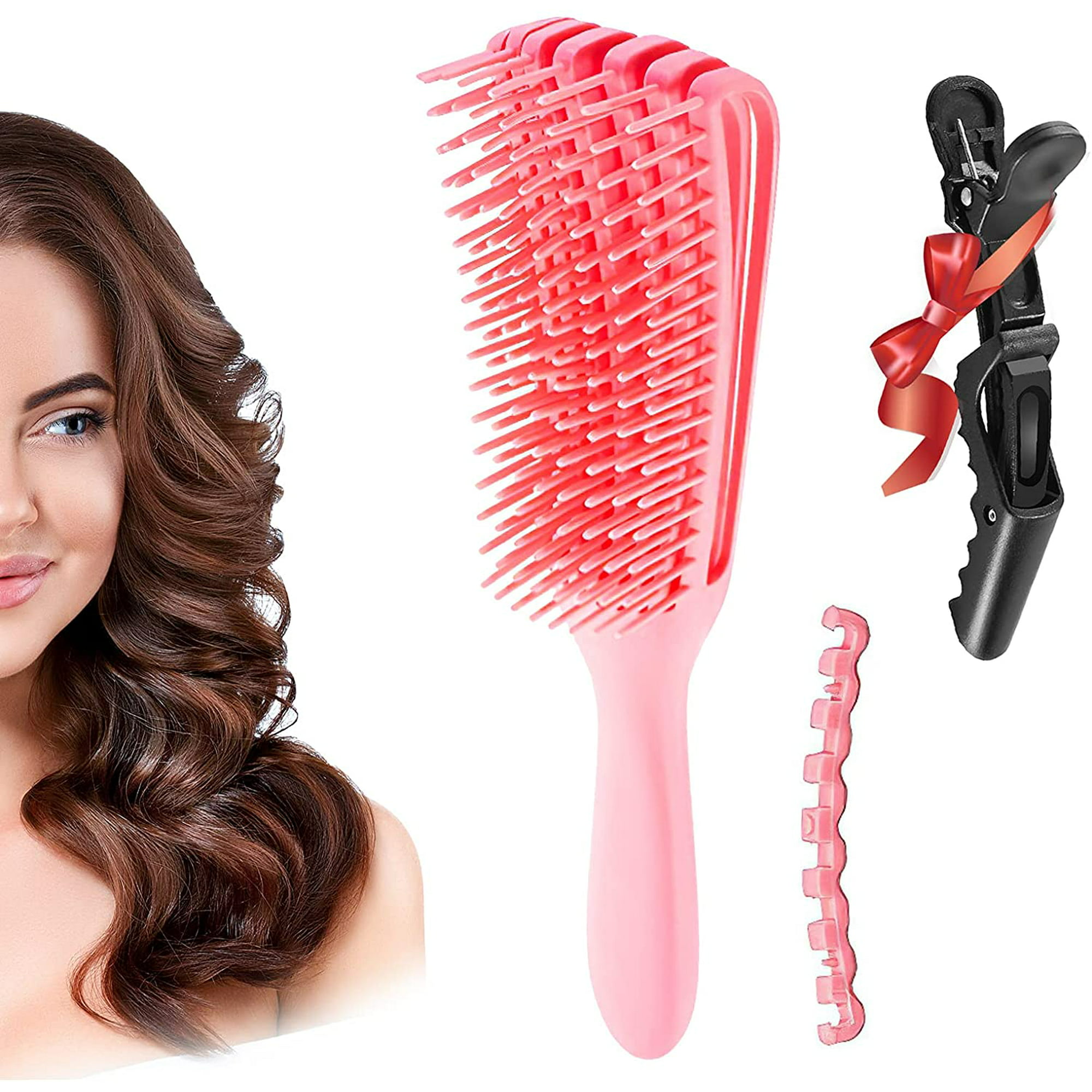 Superhairpieces Detangling Hair Brush - Detangler Hair Comb Brush Vented  Easy Cleaning Brush for Afro America Textured Natural Curly Kinky Wavy Hair  with 1 Corc Hair Clip (1PC, Pink) | Walmart Canada