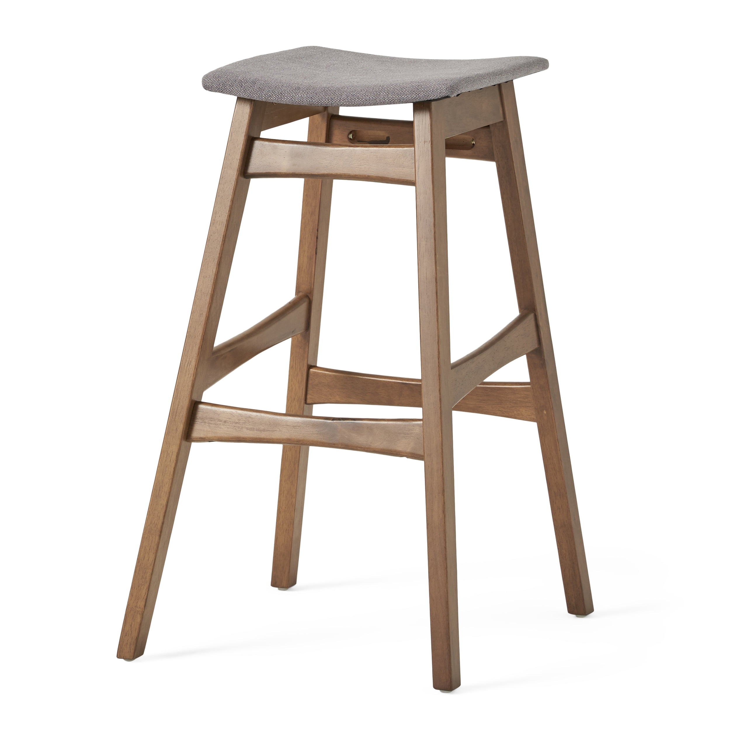 Noble House Evelyn Indoor Fabric Bar Stool, Set of 2, Dark Gray