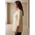 thumbnail image 2 of Jessica London Women's Plus Size Crochet Trim Boatneck Tunic, 2 of 3