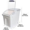 thumbnail image 2 of Large Flour Storage Container 25lb, 2 Pack BPA FREE Plastic Airtight Rice Storage Bin Pantry and Kitchen Food Organization, Barrel Measuring Cup and Airtight Lid for Sugar, 2 of 16