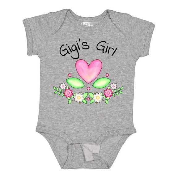 Inktastic Gigi's Girl Heart Flowers Girls Baby Bodysuit