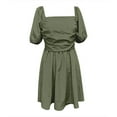 thumbnail image 4 of Women's Casual Summer Dress U Neck A Line Sleeve Flowy Comfortable Everyday Wear Outfit 2024, 4 of 4