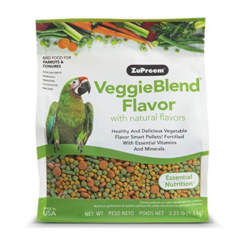 ZuPreem 230361 Veggieblend Caged Medium And Large Bird Food, 3.25-Pound