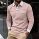 thumbnail image 5 of Ceisia Men Casual Color Block Half Zipper Lapel Pullover Long Sleeve Gift Fashion Daily Outdoor Athletic Casualwear Top, 5 of 8