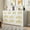 White, variant on IdealHouse 10 Drawer Rattan Dresser, 59" Boho Dresser with Gold Metal Handles, Wood Closet Storage Chest of Drawers for Bedroom, Living Room, Hallway, Nursery, Entryway, Black
