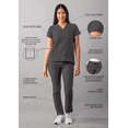 thumbnail image 3 of Adar Addition Ensemble de Sarrau Go-Basic pour Femmes - Haut de Sarrau Ajusté à Col en V et Pantalon de Sarrau Cargo Ajusté, 3 of 7